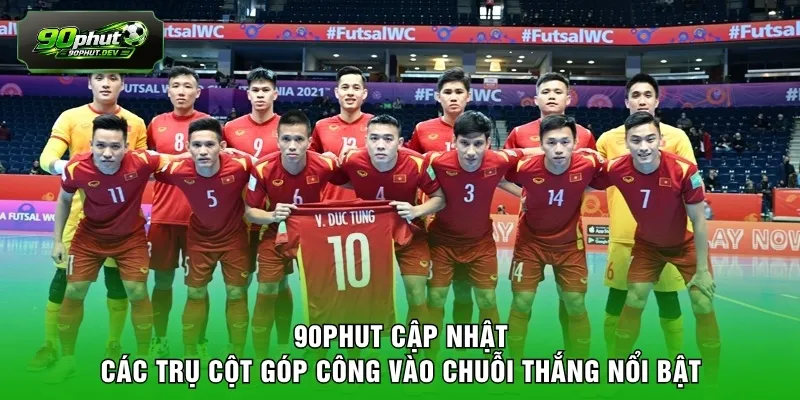90PHUT cập nhật các trụ cột góp công vào chuỗi thắng nổi bật