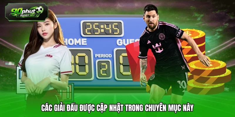Các giải đấu được cập nhật trong chuyên mục này