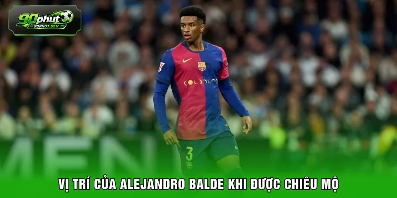 Vị trí của Alejandro Balde khi được chiêu mộ